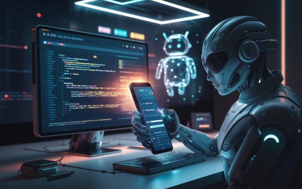 a futuristic android developer is workin QBGVTKjLTZyw4E8Em2BNCA 9U16Ir1JSx v29NRzu7cFA