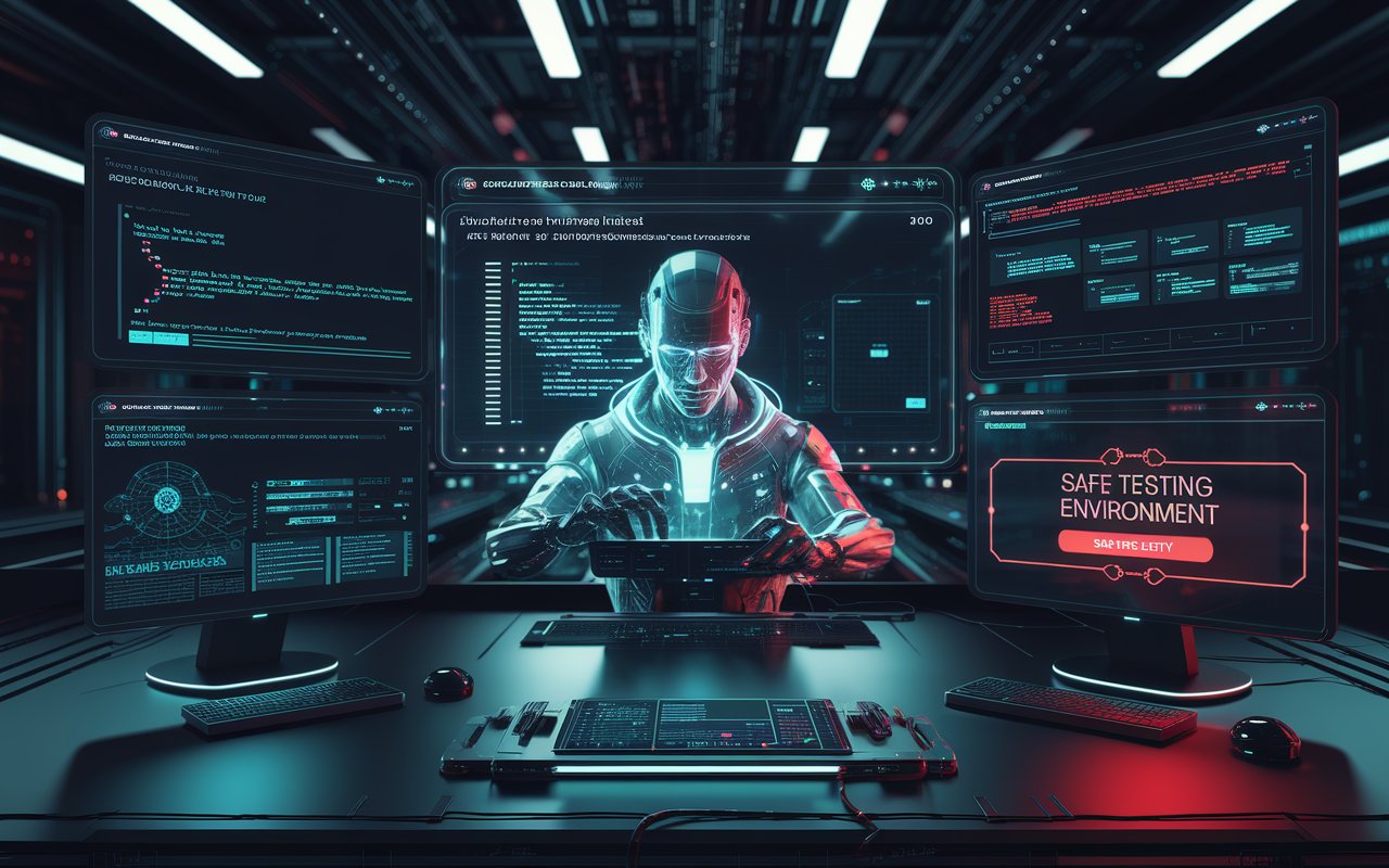 a futuristic cybersecurity research lab 1XM7kPvuQd2 K6KcNPZNIA ldOCIUOTQNmME9fBmB1KvQ