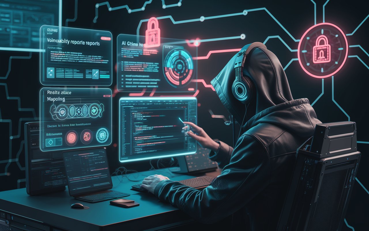 a futuristic cybersecurity themed image